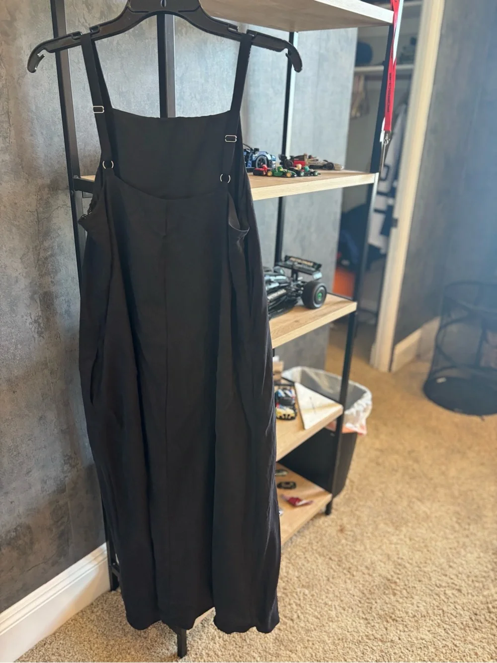 Nordstrom Black silk like dress. - Picture 2 of 9